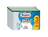 12 Regina Blitz 3Ply Kitchen Rolls (3X4) - Premium Quality Tissue Online - Product Image