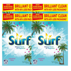 4 × Surf Powder Coconut Bliss – 1.15 kg (23 Washes Each) – Tropical Scent Laundry Detergent Bulk Pack
