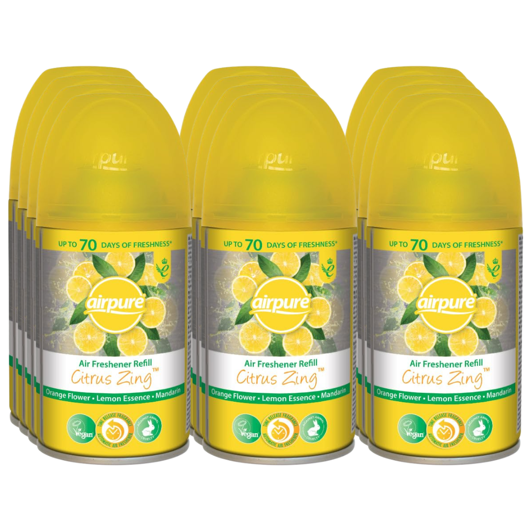 12 x Airpure Air Freshener Auto Refill 250ml Citrus Zing - Premium Quality Tissue Online - Product Image