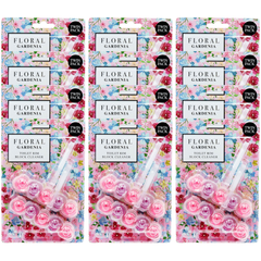 12 x Floral Flush Toilet Block 90gm - Gardenia