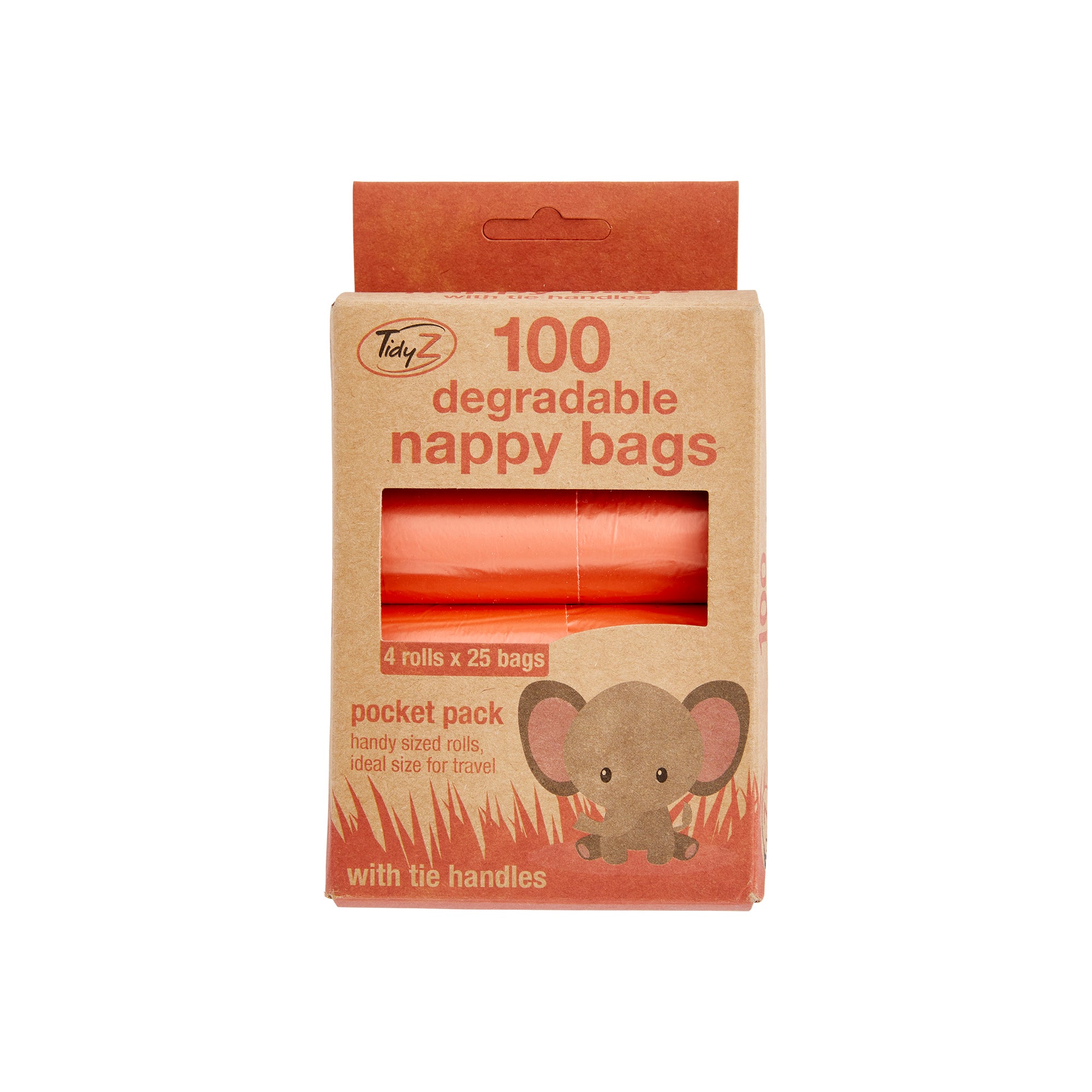 24 X 100'S Nappy Bags Roll Degradable (4rollx 25bags) - Premium Quality Tissue Online - Product Image