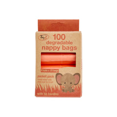 24 X 100'S Nappy Bags Roll Degradable (4rollx 25bags) - Premium Quality Tissue Online - Product Image