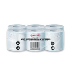 Strike White Wiper Paper Towel Kitchen Roll 2 ply (1x6) - Premium Quality Tissue Online - Product Image