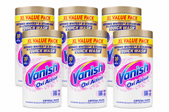 6 × Vanish Gold Oxi Action Powder Crystal White – 1.9 kg (Bulk Pack)