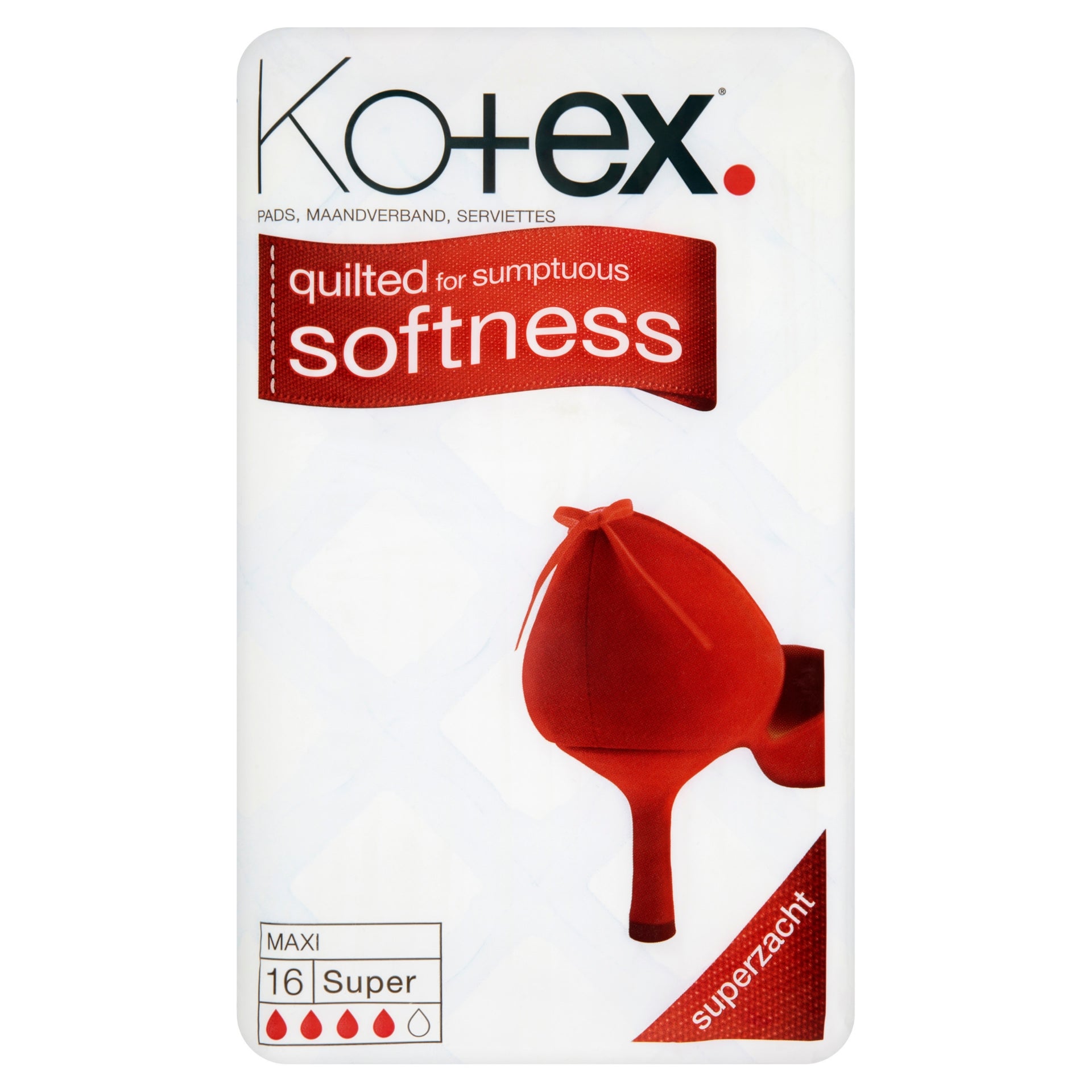 5 X Kotex Maxi Super 16 Pads - Premium Quality Tissue Online - Product Image
