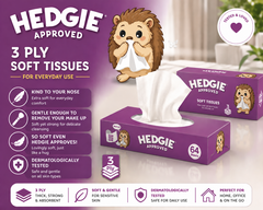 21 x Hedgie Soft Facial Tissue Box 64 Sheets 3 Ply Family Size Napkin (40p per Box)
