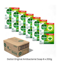6 x Dettol Antibacterial Soap Twin Pack 100g each (12 Bars)