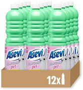 12 x Asevi Disinfectant Floor Cleaner Pet 1L