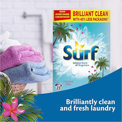 4 × Surf Powder Coconut Bliss – 1.15 kg (23 Washes Each) – Tropical Scent Laundry Detergent Bulk Pack