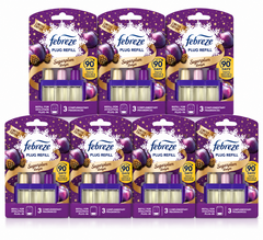 7 x Febreze Ambi Pur 3Volution Sugarplum Delight Plug-In Air Freshener Refill 20ml – Limited Edition – Up to 90 Days