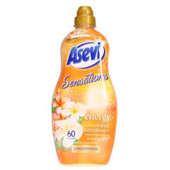 10 x Asevi Concentrated Fabric Softener Sensations Energy 1.32L