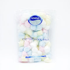 12 x Athena Coloured Cotton Wool Balls 100 Pack
