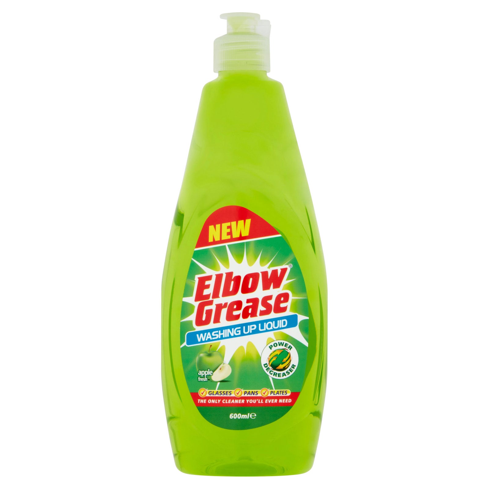 Elbow Grease Washing Up Liquid Apple 600ml - Case of 12 - Premium Quality Tissue Online - Product Image
