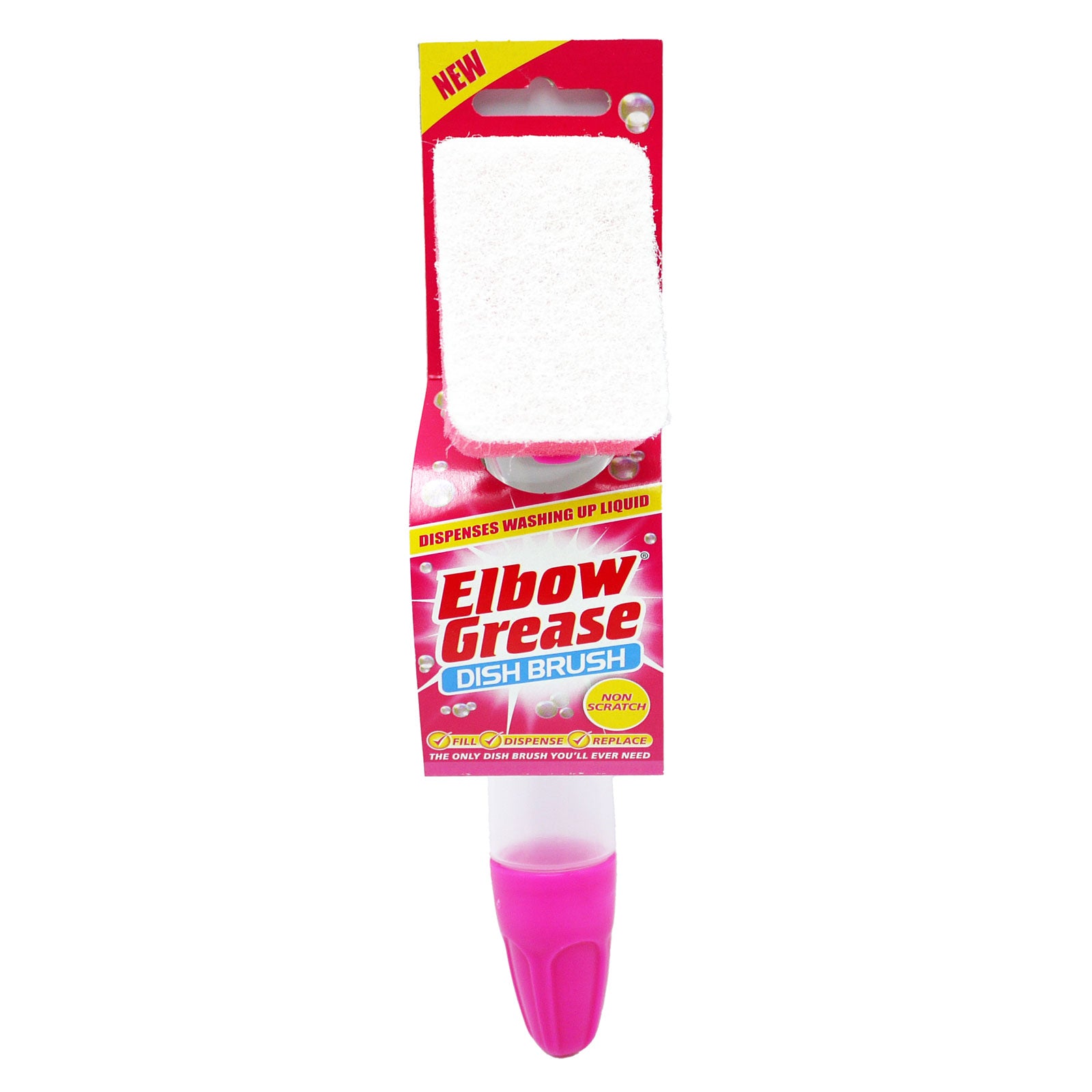 Elbow Grease Pink Dish Brush 1pk - Case Of 12 - Premium Quality Tissue Online - Product Image