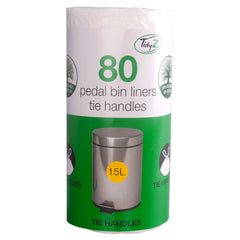 80 Pedal Bin Liners Tie Handles x 12 - Premium Quality Tissue Online - Product Image