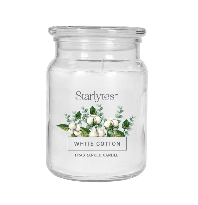6 x Starlytes 18oz Jar - White Cotton - Premium Quality Tissue Online - Product Image