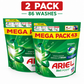 2 x Ariel 3-in-1 Pods Laundry Detergent Washing Capsules 43 Washes