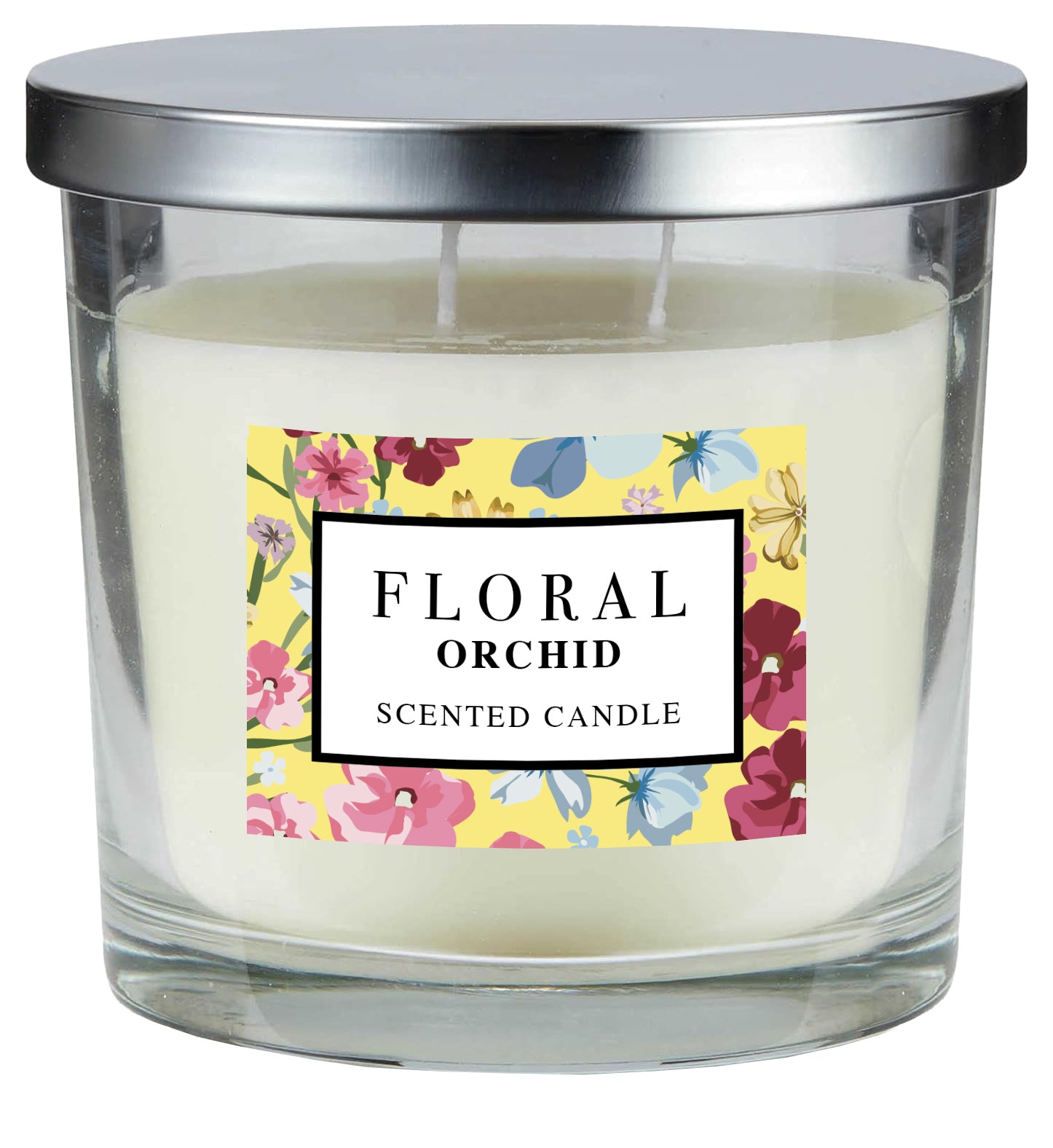 6 x Floral Metal Lid Candle 335g - Orchid - Premium Quality Tissue Online - Product Image