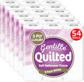 Pallet 48 x Gentille Quilted 3ply Toilet Rolls - 6 Packs of 9 (54 Rolls) - Premium Quality Tissue Online - Product Image