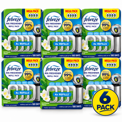 6 x Febreze Bin Freshener Refill Pack Outdoor Fresh – 4 Refills – Up to 180 Days Freshness