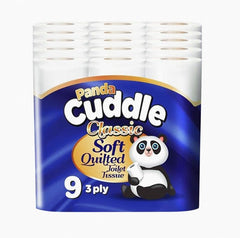 45 Panda Cuddle Classic Soft Quilted 3 Ply Toilet Tissue Rolls (9 Rolls x 5) - Premium Quality Tissue Online - Product Image