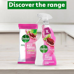 6 x Dettol Power and Fresh Pomegranate and Lime Multi Purpose Spray 1000ml