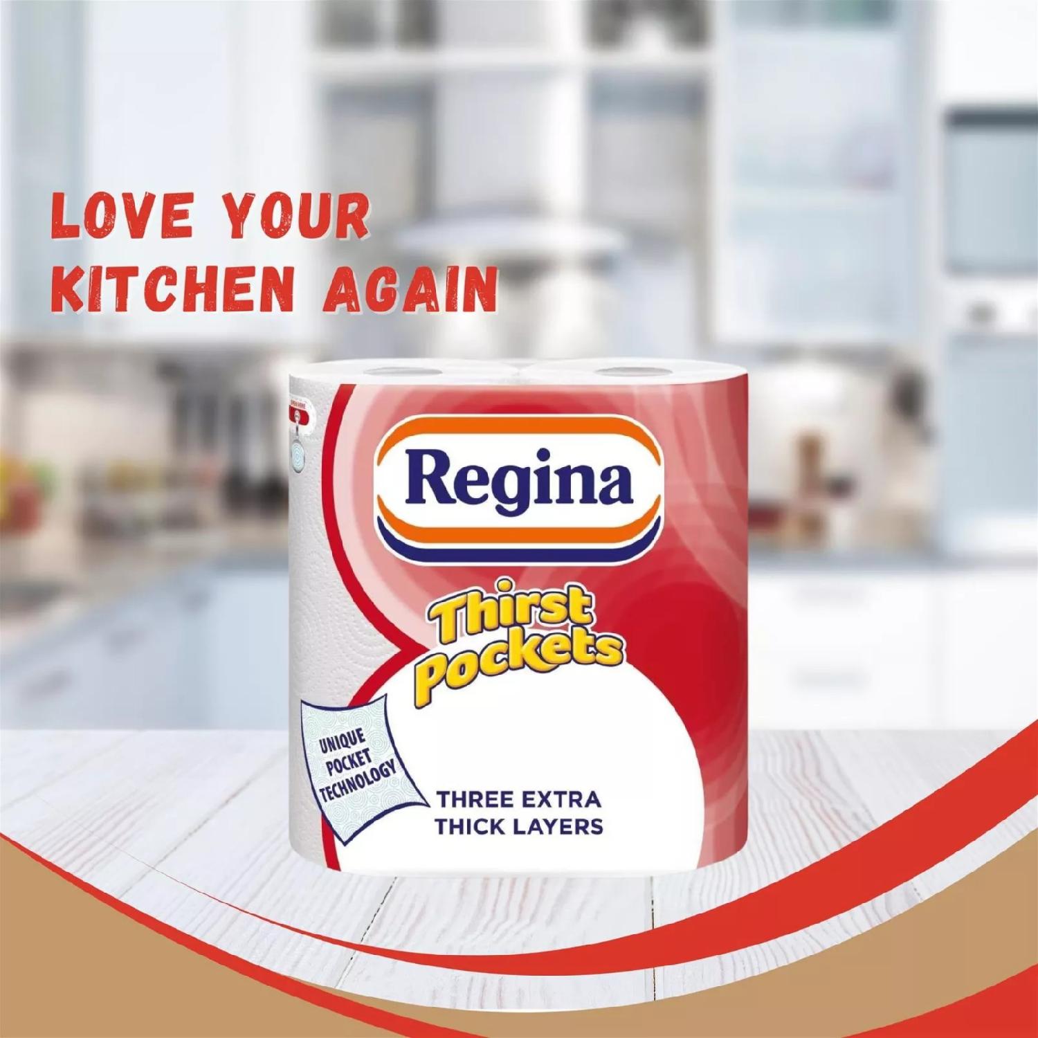 Buy 20 Rolls Regina 3 Ply Tissue Paper Thirst Kitchen Cleaning Towel Bulk Buy (10x2) - Premium Quality Tissue Online - Product Image
