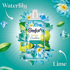 6 X Comfort Creations Fabric Conditioner Waterlily & Lime 30 Washes 900ml