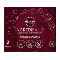 12 x AirPure Incrediballs Laundry Sheets Petals & Pearls 20 sheets per pack - Premium Quality Tissue Online - Product Image