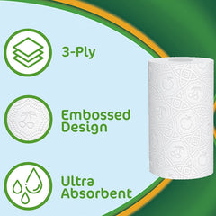Panda Giant 3ply Kitchen Rolls – 6 Packs of 3 (18 Rolls) - Premium Quality Tissue Online - Product Image