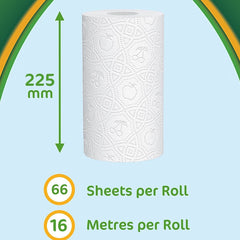 Panda Giant 3ply Kitchen Rolls – 6 Packs of 3 (18 Rolls) - Premium Quality Tissue Online - Product Image