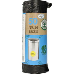 9 x 50 Refuse Sack Tie Handles 50L - Premium Quality Tissue Online - Product Image