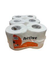 Active Mini Jumbo 12 Rolls 80mm x 76mm 2Ply - Premium Quality Tissue Online - Product Image