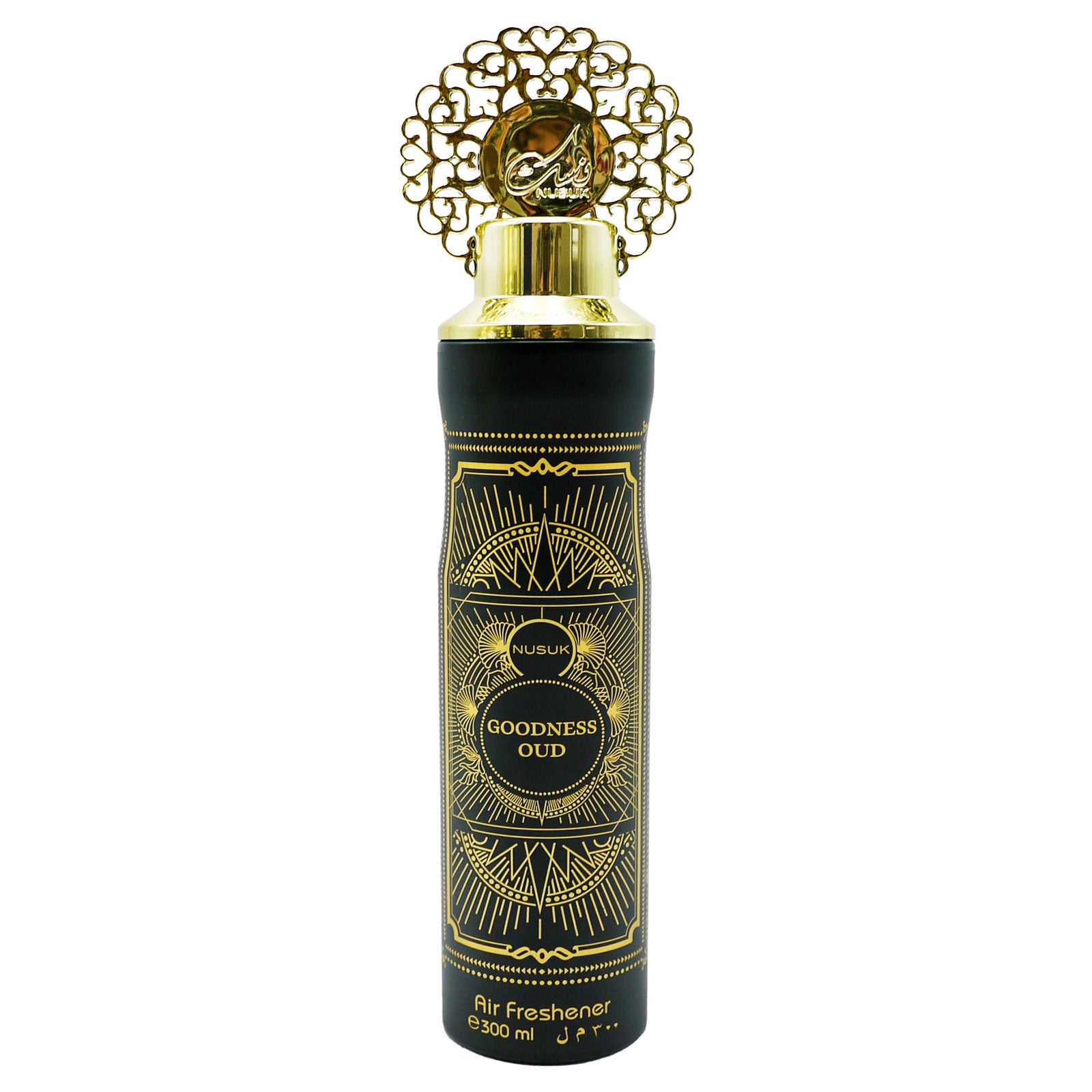12 x NUSUK AIR FRESHENER GOODNESS OUD BLACK 19/07/29 300ML - Premium Quality Tissue Online - Product Image