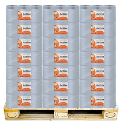 Pallet Deal : 84 x Blue Active Centrefeed 166mm x 300 Sheets Embossed 2 Ply (1x6) - Premium Quality Tissue Online - Product Image