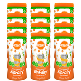 12 x Airpure Bin Fairy Freshener Odour Eliminator Orange Burst 500g