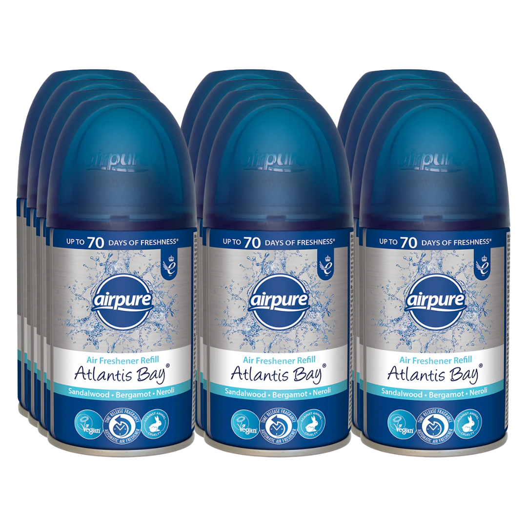 12 x Airpure Air Freshener Auto Refill 250ml Atlantis Bay - Premium Quality Tissue Online - Product Image