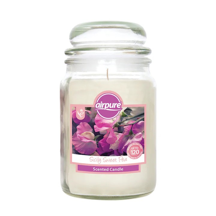4 x AirPure Scented Candle 510g Sicily Sweet Pea - Premium Quality Tissue Online - Product Image