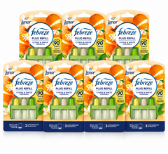 7 x Febreze Ambi Pur 3Volution Plug-In Air Freshener Refill Lenor Citrus & White Verbena 20ml – Long-Lasting Freshness