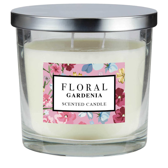 6  x Floral Metal Lid Candle 335g - Gardenia - Premium Quality Tissue Online - Product Image