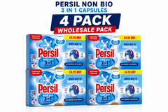 4 x Persil Non Bio 3-in-1 Washing Capsules (15 Washes) – Gentle on Sensitive Skin, Tough on Stains