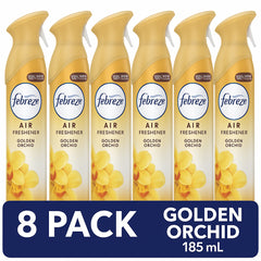 8 x Febreze Air Freshener Golden Orchid 185ml