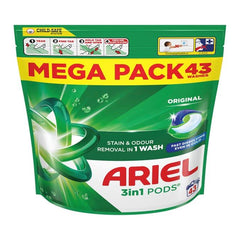 2 x Ariel 3-in-1 Pods Laundry Detergent Washing Capsules 43 Washes