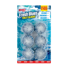 12 x Airpure Mighty Burst Fresh Blues Toilet Blocks 6x50g - Premium Quality Tissue Online - Product Image