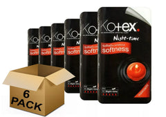 6 X Kotex Night-Time Pads 10 Pack - Premium Quality Tissue Online - Product Image