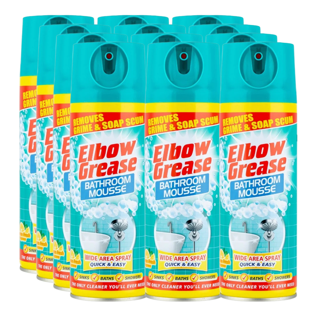 Elbow Grease Bathroom Mousse Lemon 400ml- Case Of 12 - Premium Quality Tissue Online - Product Image
