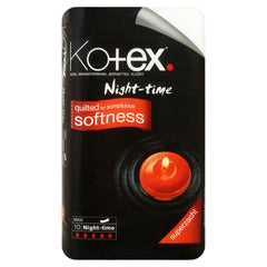 6 X Kotex Night-Time Pads 10 Pack - Premium Quality Tissue Online - Product Image