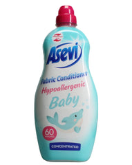 10 x Asevi Fabric Conditioner Hypoallergenic Baby Concentrated 60 Washes 1380ml