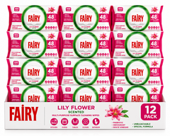 12 x Fairy Wipes Lily Flower 100s
