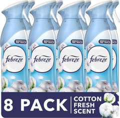 8 x Febreze Air Freshener Cotton Fresh 185ml